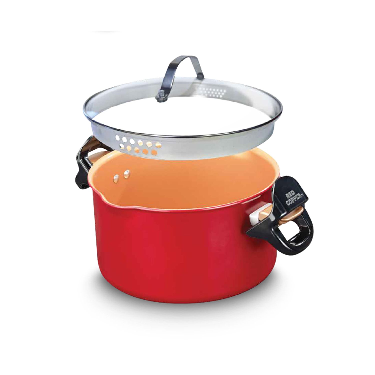  Red  Copper  Better Pasta Pot  qualityproducts