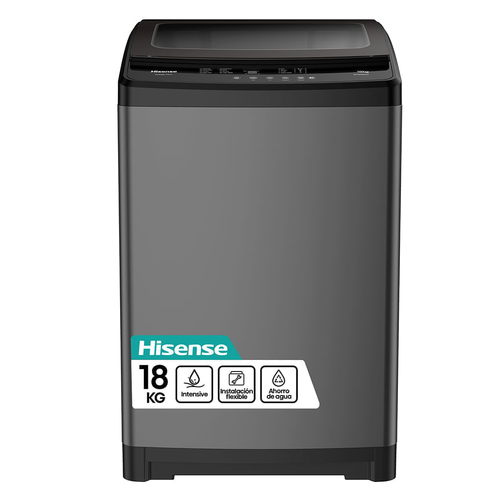 Lavadora Automática Hisense WT3W1823UT 18Kg Grafito