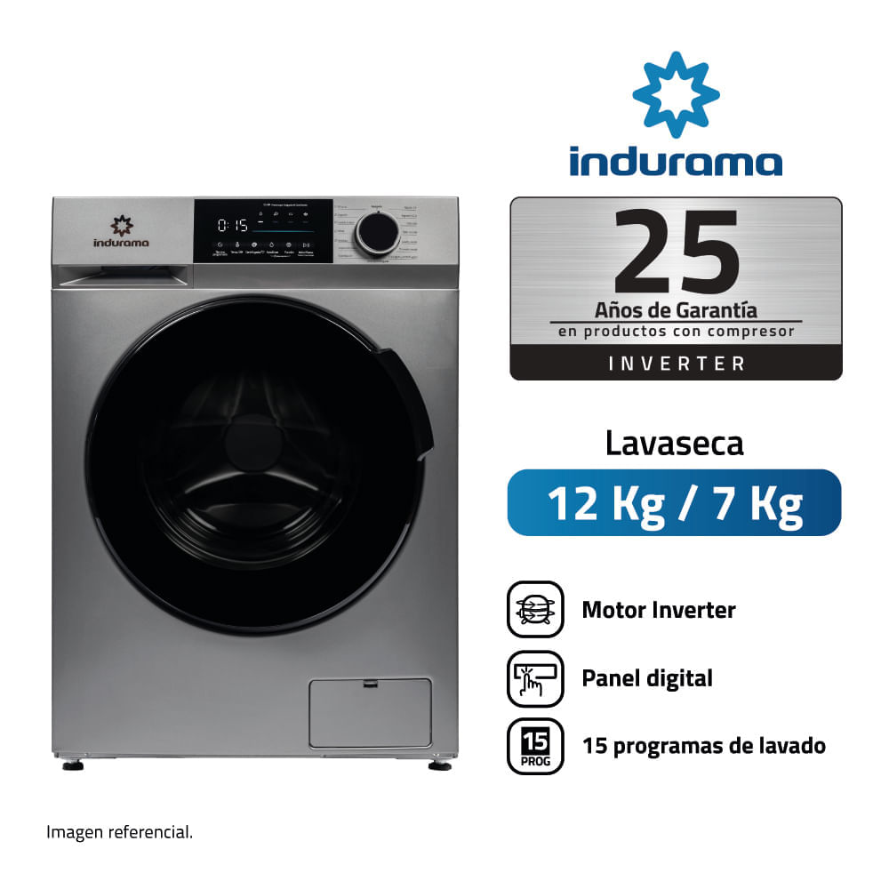 Lavaseca Indurama LRI-312C 12kg/7kg Blanca