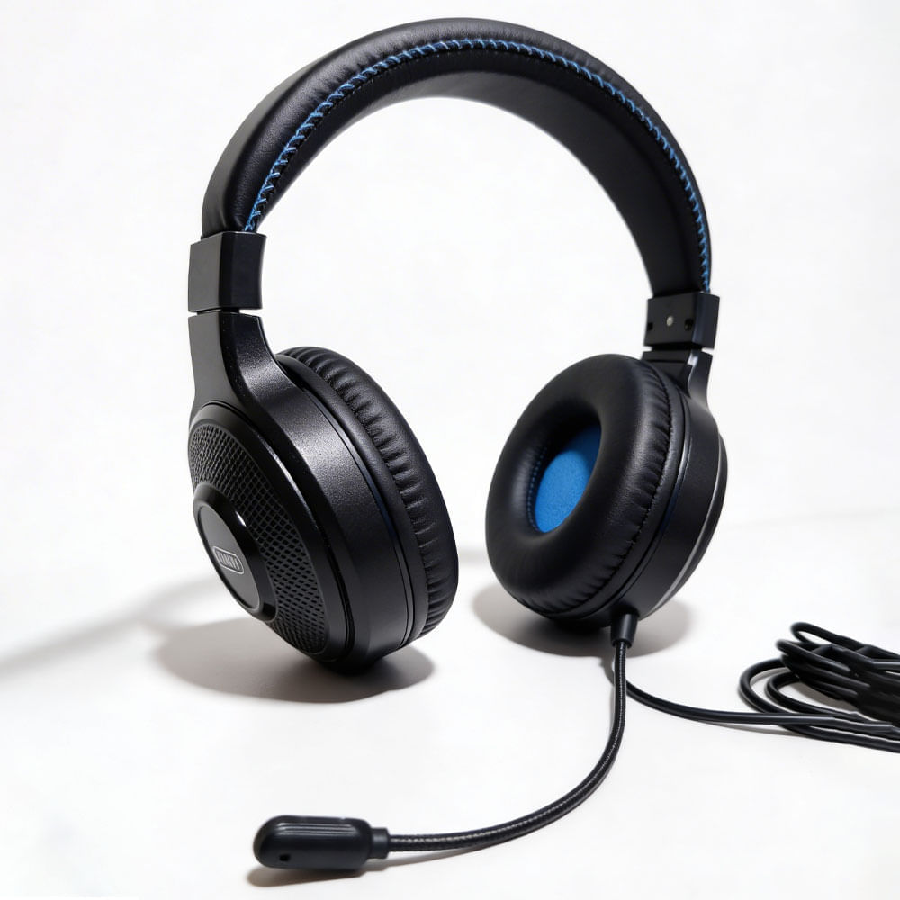 Audífonos On Ear con Micrófono 3.5mm Cable 2m Nium 4001 Negr